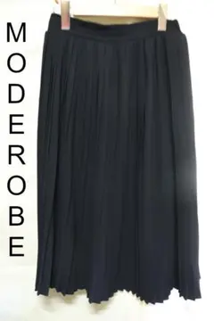プロフMODEROBEプリーツスカートブラックモードローブ良品美のサムネイル
