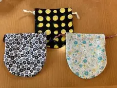 花柄　リバティ　小物入れ　巾着袋　三枚　おまとめ　セット