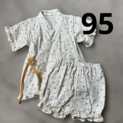 子供用　甚平　キッズ　女の子　小花柄　シンプンル　可愛い♡