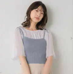 美品　レトロガール　シフォンプリーツブラウス　白　F フリー