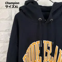 Champion リバースウィーブ パーカー ネイビー XL アーチロゴ