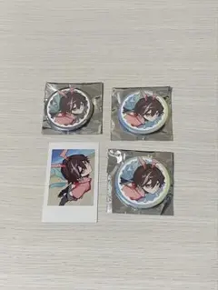 CrazyRaccoon cr CR とっぴー缶バッチ チェキ風カード