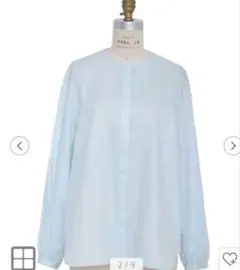 ドゥロワー シャツ オーバーサイズ ストライバンドカラー 半袖