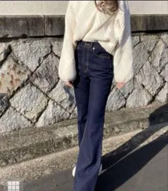 グレイルセンターラインフレアデニム　L ネイビー