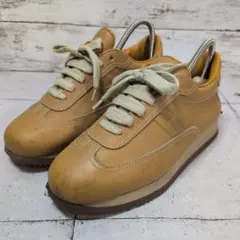 HERMES エルメス クイック レザー スニーカー Hロゴ ベージュのサムネイル