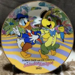 80s ドナルドダック 50th バースデー　プレート"ラテン・アメリカの旅"