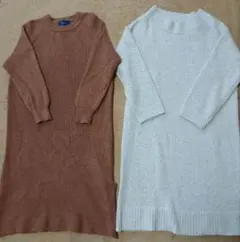 OPAQUE.CLIP 含む　ロングニットワンピース　L