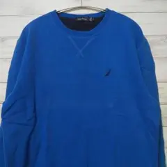 ノーティカ ワンポイント 刺繍 ロゴ スウェット トレーナー 裏起毛 USA古着