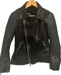 バックラッシュ × リップ ベルギーショルダー レザーライダースジャケット ISAMU KATAYAMA BACKLASH - French Shoulder Garment Dyed Single