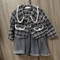【美品】フォーマルドレスセット チェック柄　90cm