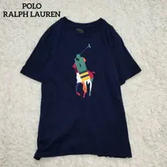 【美品】ポロラルフローレン ビッグポニー Tシャツ レディースM相当 紺