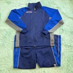 ★ATHLETAアスレタ ジャージ 上下セット L ネイビー青 記名ありY2K★