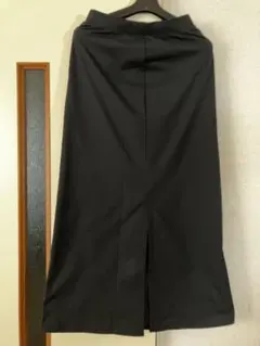 UNIQLO エアリズム 黒 スリットロングスカート S