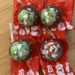 任天堂 マリオ ヨッシー クリスマスオーナメント缶 4個セット