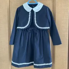 イーストボーイ　ネイビー 襟付き　セレモニーワンピースセットアップ　110