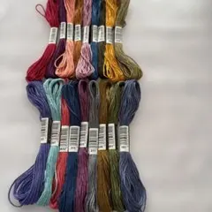 刺繍糸　１８本セット　アースカラー　ミサンガ　刺し子　ステッチ