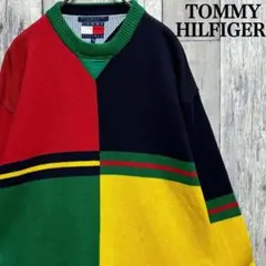 トミーヒルフィガー　TOMMY HILFIGER 長袖　ニット　マルチカラー