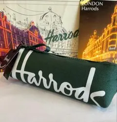 【新品・新学期に】ロンドンHarrodsのペンシル・ケース～ダーク・グリーン