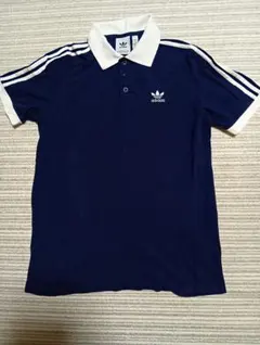 adidas Originals 3ストライプポロシャツ ネイビー Mのサムネイル
