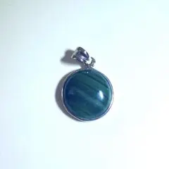 ペンダントトップ　天然石　マラカイト　シルバー925