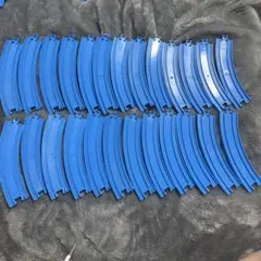 プラレール 曲線レール 青 25本 セット まとめ売り