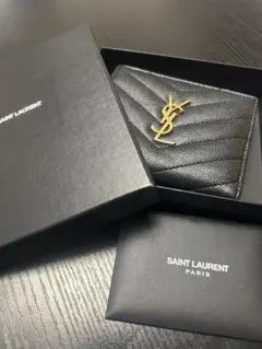SAINT LAURENT ブラック 二つ折り財布