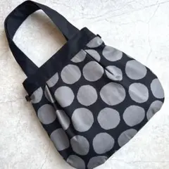ハンドメイド　グラニーバッグ　バルーンバッグ　トートバッグ　ショルダー　ドット