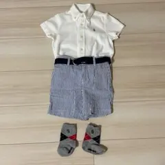 ラルフローレン　フォーマル　セット　80センチ　ミキハウス　靴下　結婚式　入園式