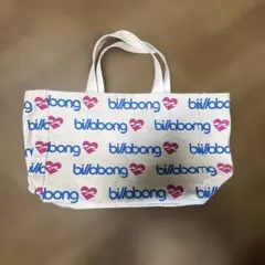 BILLABONG トートバッグ キャンバス地 ハート柄