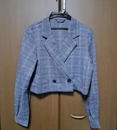 レディース　ジャケット　グレーチェック　美品