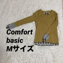 Comfort basic コンフォートベーシック 重ね着風 長袖カットソー Mのサムネイル