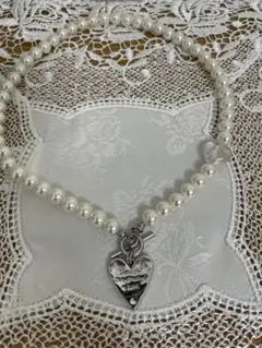 &ラブ　ハンマートンのメッセージネックレス　シルバー