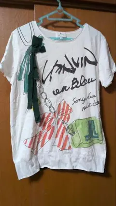 LANVIN en Bleu Tシャツ リボン プリント ホワイト 38のサムネイル