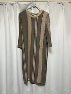 ZARA ストライプ柄 ニットワンピース