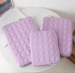 iPadケース　キルティング　ラベンダー色
