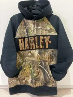 【新品】HARLEY-DAVIDSON リアルツリー カモ柄 メンズパーカー S