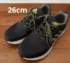 adidas スニーカー　黒　26