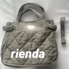 リエンダ rienda キルティング トートバッグ デニム調 マザーズバッグ
