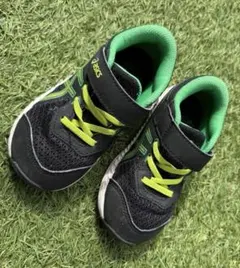 ASICS キッズスニーカー ブラック/グリーン