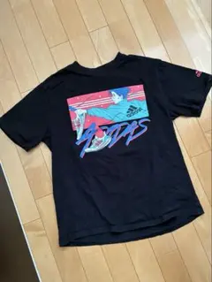 adidas アニメ風グラフィック Tシャツ ブラック