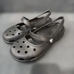 クロックス crocs シャイナ W6 ブラック 黒 メリージェーン 廃盤のサムネイル