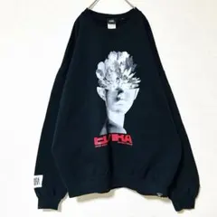 ELVIRA エルビラ スウェット トレーナー ビッグプリント バックライン 黒