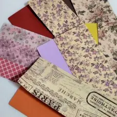 【ハンドメイド】紙モノ　おすそ分け　封筒型　3ポケット　10枚　まとめ売り