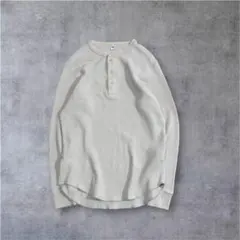 00s old uniqlo Thermal Henley Neck y2k