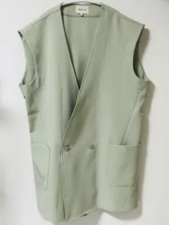 【ワンアクセント】EMMA CLOTHESミントグリーン ノースリーブベスト L