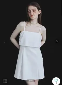 エイミーイストワール ホワイトキャミワンピース リボンデザイン