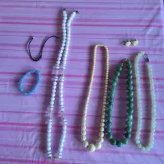 昭和レトロアクセサリー　まとめ売り 7点 ネックレス・ ブレスレット イヤリング