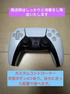 DualSense ワイヤレスコントローラー ホワイト/ブラック　カスタム