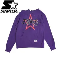 STARTER パープル 両面プリント スウェット パーカー