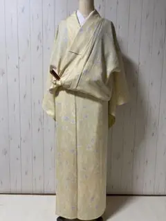 ☆新品 夏物 絽の縞に花柄の小紋 m4287 - メルカリ